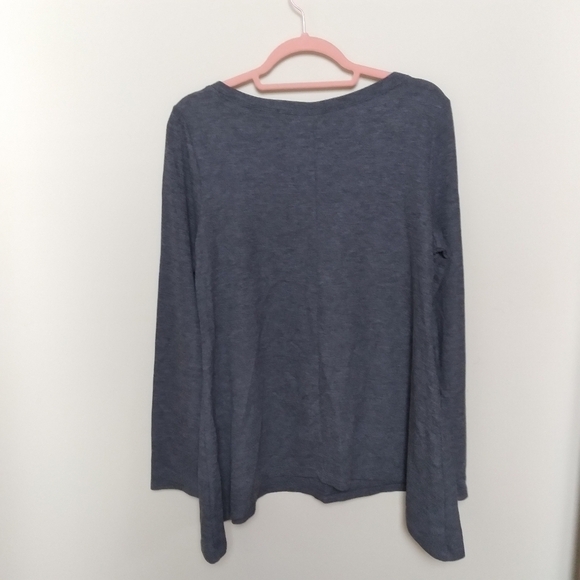 Logo by Lori Goldstein Gray Waffle Knit Top - Picture 3 of 6